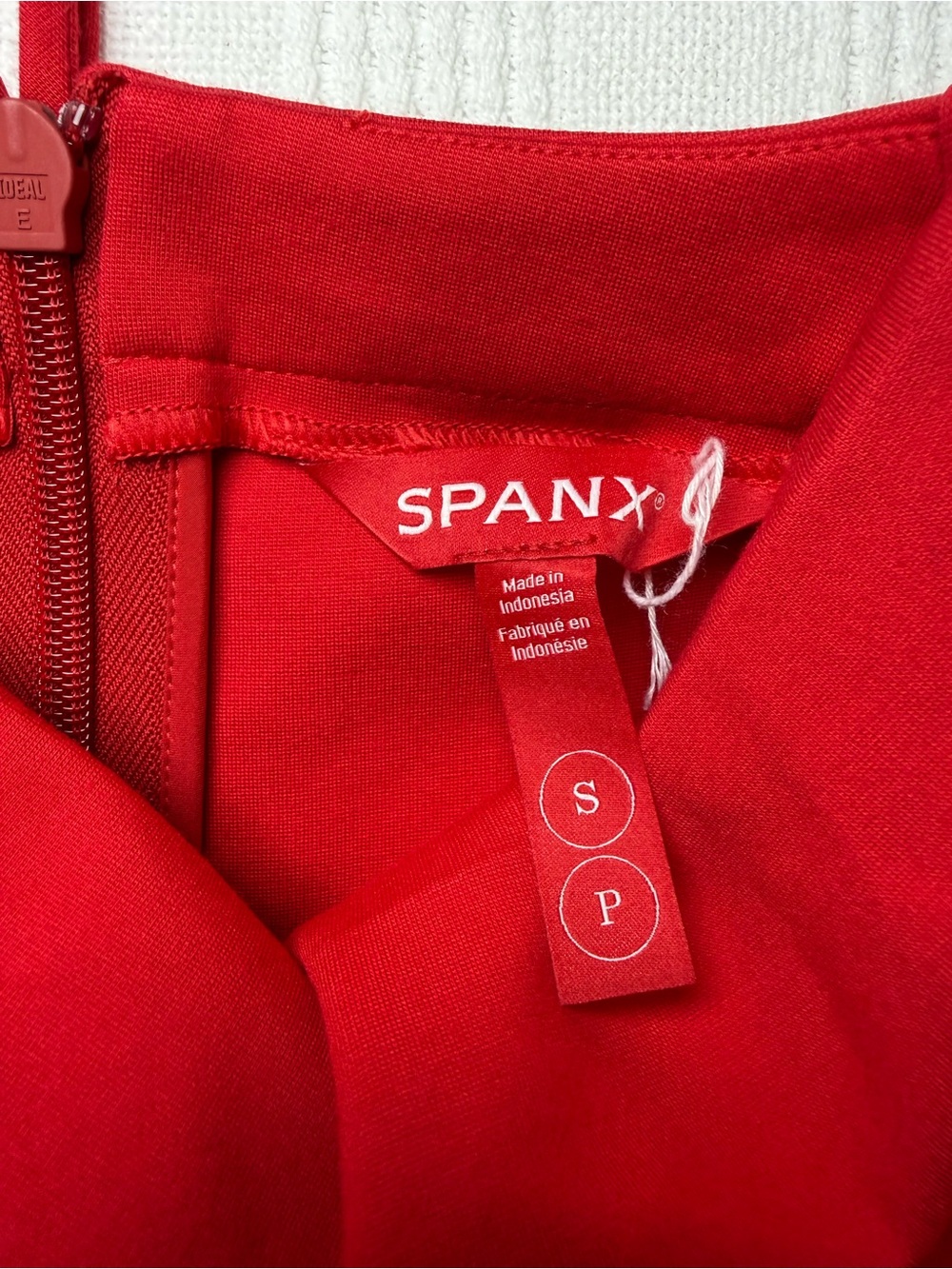 Spanx Red Ponte Sleeveless Midi Dress Cowl Neck Sculpting Size S - Picture 9 of 16